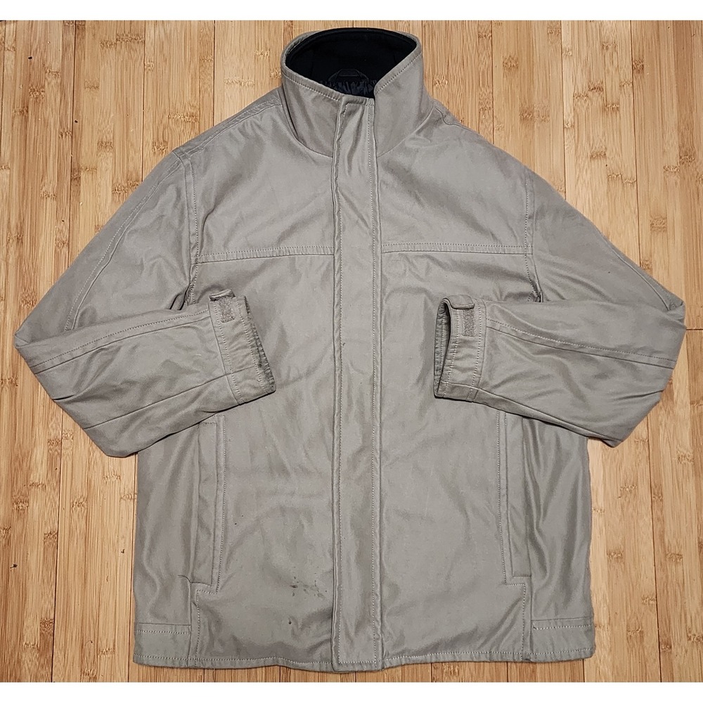 Marc New York Andrew Marc Mens L Beige Stowe Legacy Jacket w/ Inside Quilted Bib